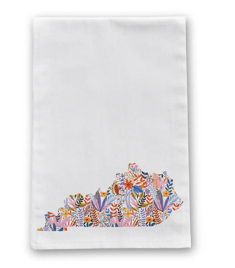 White Barrel Down South Wildflower KY Tea Towel