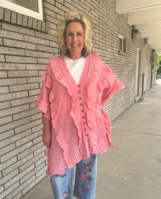 Pink Ruffle Top by Blue Velvet
