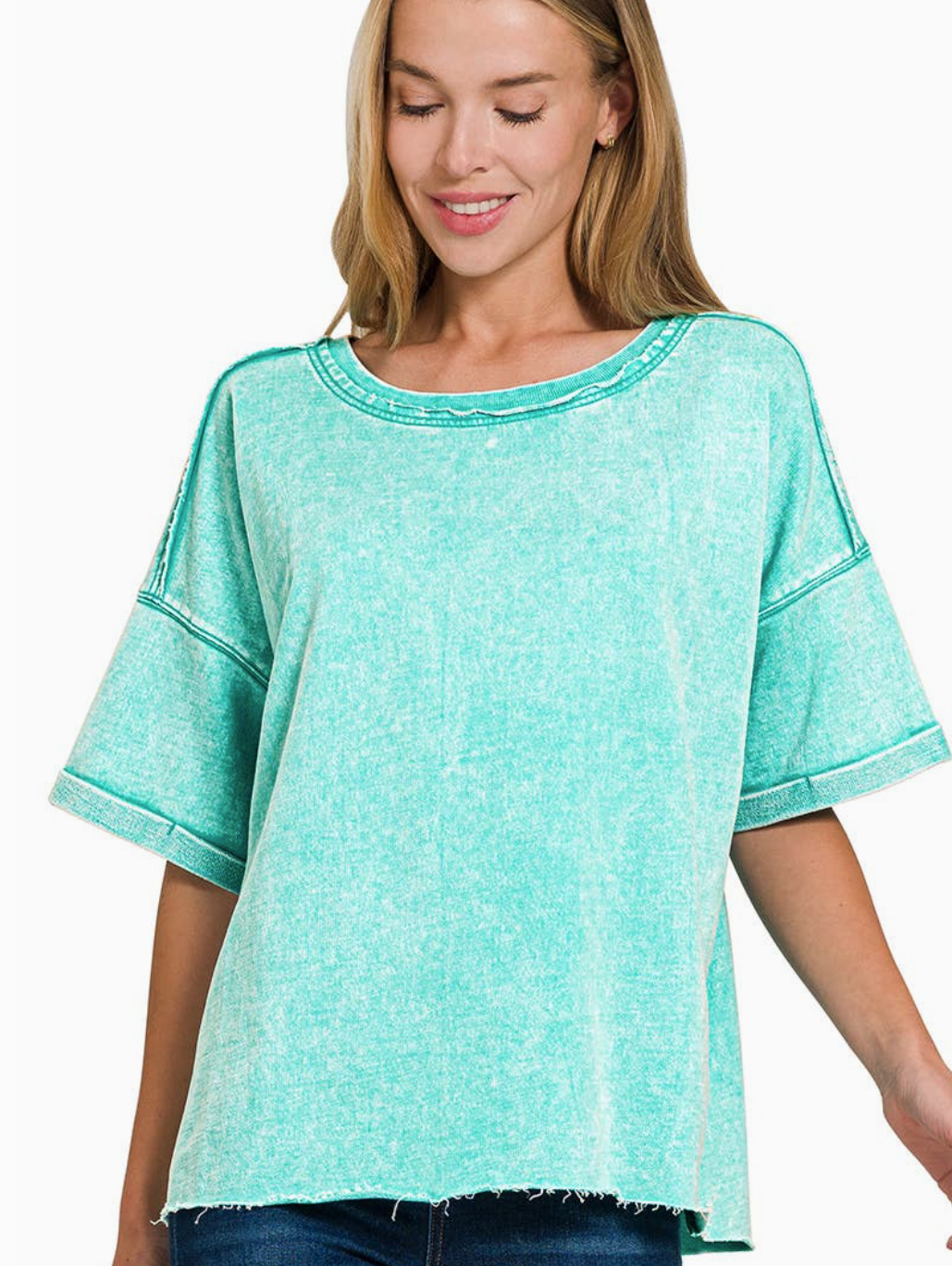 Vanilla Monkey Acid Wash Top