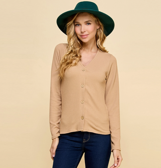 Button Down Top Les Amis Top, Medium